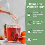 HANDPICK, Peach Tea Bags (80 Count) Non-GMO, Caffeine-Free - Peach, Hibiscus, Cinnamon, Cloves, Ginger | Floral & Refreshing Herbal Tea Bags, Brew Iced Tea or Hot Tea