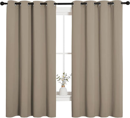 NICETOWN Bedroom Curtain Panels Blackout Draperies, Thermal Insulated Solid - Image 2