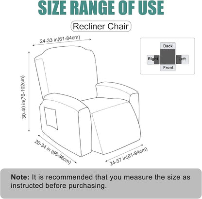 Genina Recliner Chair Cover, Stretch Reclining Chair Covers, Recliner Sofa - Image 5