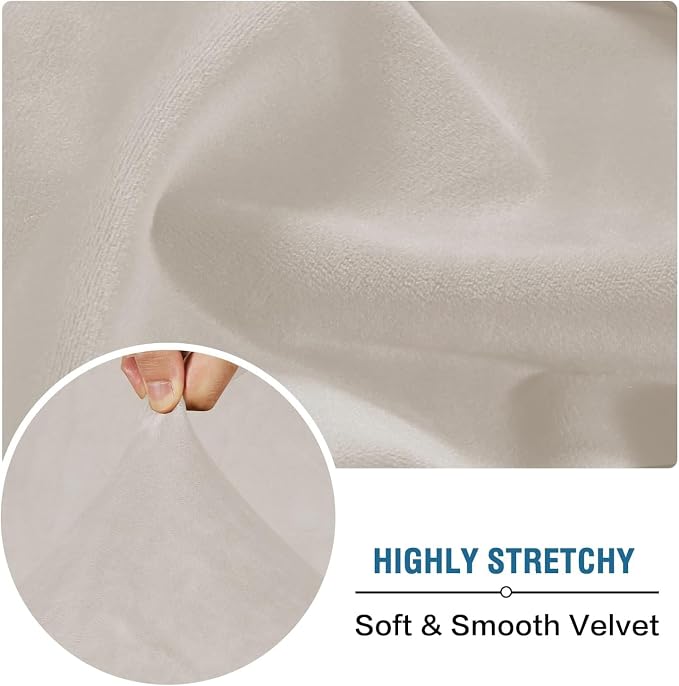 H.VERSAILTEX Velvet Stretch Individual Couch Cushion Cover Plush Slipcover - Image 5
