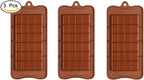 Protein Bar Molds, Energy Bar Molds 3 Pack Break Apart Silicone Chocolate Candy Molds, Non-Stick, BPA Free, Reusable for Homemade Snacks, Gifts