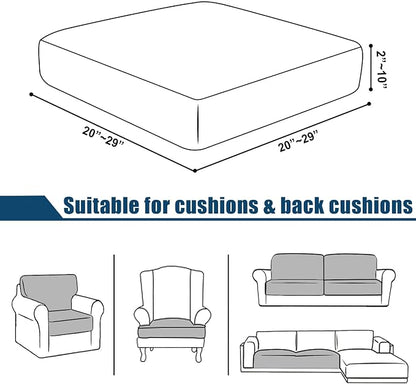 Water Resistant Couch Cushion Covers Stretch Sofa Seat Slipcover - Image 4
