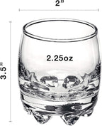 Bormioli Rocco Galassia Shot Glasses – Gift Set Of 6 Drinking Shot Cups With Elegant Curved Shape, Heavy Sham & Interlocking Feet – Short Shooter Tumblers For Liquors & Spirits (2.25oz)