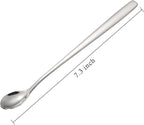 Stainless Steel Iced Tea Spoons Set of 6 Cocktail stir sticks Spoons Bar Spoon for Cold Drinks