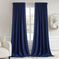 MIULEE Navy Blue Back Tab Blackout Curtains 52x102 Inch Long 2 Panels Set | Rod by MIULEE