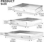 Guowall Extensible Stainless Steel Square Cake Mold Heavy Duty Adjustable Mousse Ring Rectangle Shaped Detachable Mousse Cake Cutter, Pastry DIY Baking Tool - 10 * 7in