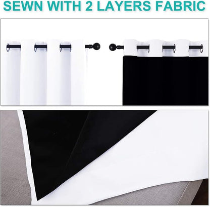 NICETOWN 100% Blackout Window Curtain Panels, Full Light Blocking Drapes - Image 5