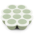 KeaBabies Silicone Food Freezer Trays with Lid, 2oz x 10 Pods Baby Food Storage Containers, Easy Puree Meal Prep, Breast Milk Silicone Freezer Molds, Dishwasher, Microwave Safe, BPA-Free (Sage)