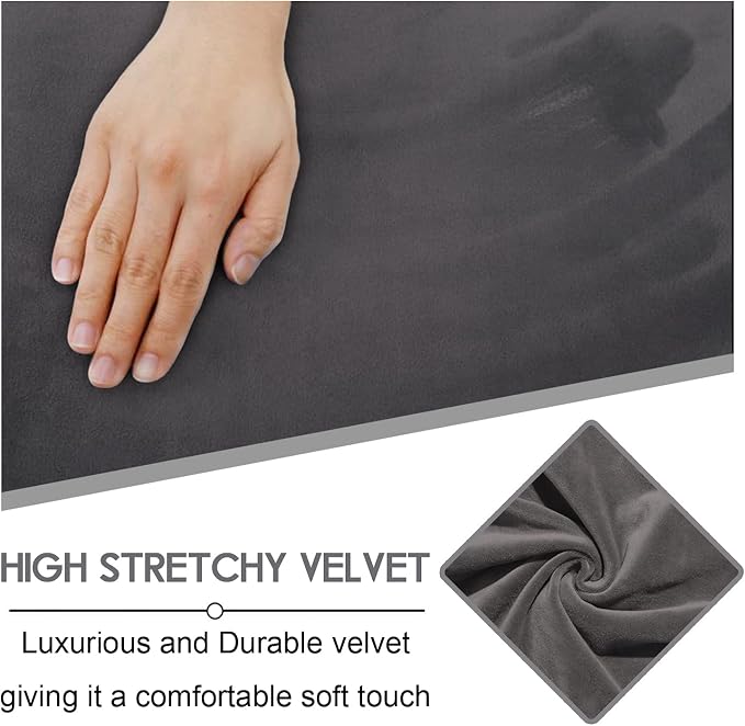 ULTICOR Velvet 8-Pieces Recliner Sofa Covers Stretch Reclining Couch Covers - Image 3
