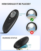 CIRCLE JOY Electric Can Opener, One-Touch Automatic Can Opening with Smooth Edges, Food Safety Handheld Battery-Operated Can Opener for Kitchen and Seniors, Black