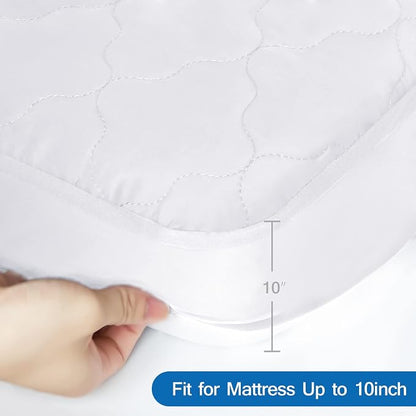 Cot Mattress Pad Protector Waterproof, Quilted Daybed Mattress Cover 33" X 75" - Image 5
