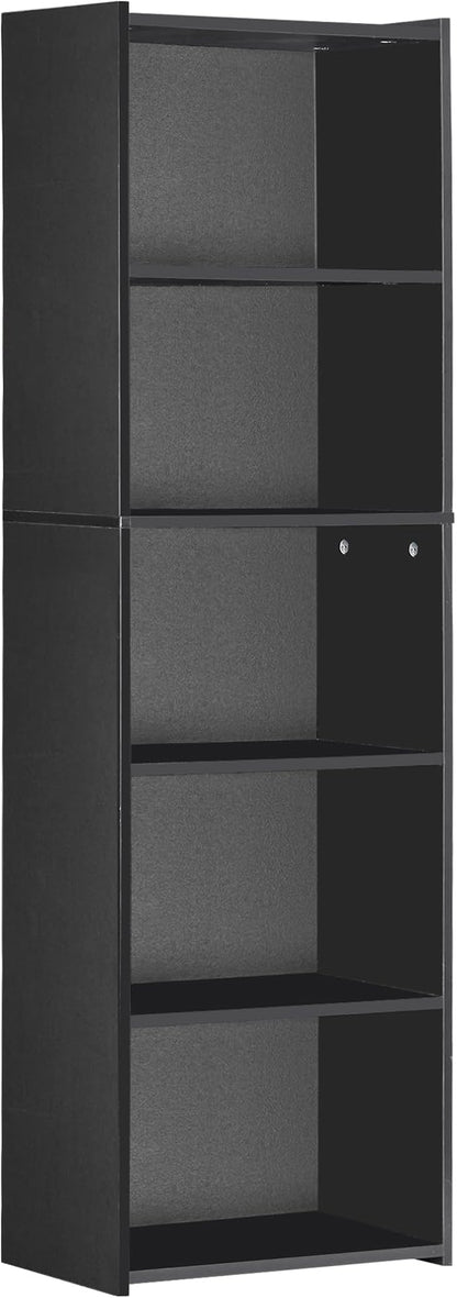 5 Tier Open Bookshelf, 52 Inch Bookcase Storage Rack - Image 8