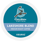 Caribou Coffee Lakeshore Blend Keurig Single-Serve K-Cup Pods, Medium Roast, 24 Count (Pack of 4)