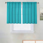 SpaceDresser Basic Rod Pocket Sheer Voile Window Curtain Panels Peacock Blue 1 by SpaceDresser