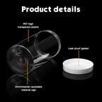 Patelai 4 Pieces Round Wide-mouth Leak Proof Plastic Container Jars with Lids for Travel Storage Makeup Beauty Products Face Creams Oils Salves Ointments DIY Making(12 Ounce,White)