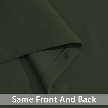 Yakamok Room Darkening Curtains 52x84 inch Length Greyish Green-Living Room | 2 - Image 7