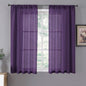 Tollpiz Sheer Curtains Linen Textured Bedroom Curtain Sheers Light Filtering by Tollpiz