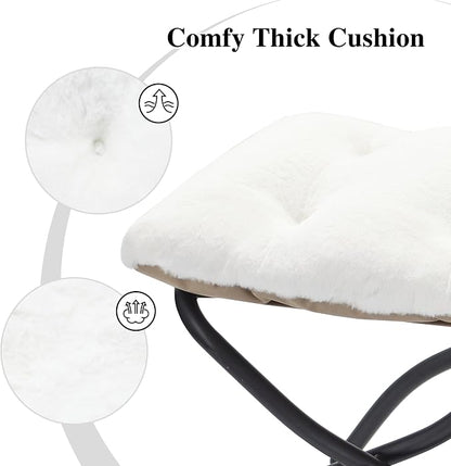 15" Folding Ottoman, Foldable Footrest Stool, Small Foot Stool - Image 6