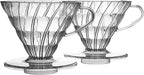 Pour Over Coffee Maker, Single Cup Coffee Dripper, Manual Porcelain Slow Brewing Accessories for Travel, Camping, Office, Home, Cafe, Coffee Gifts (Clear, Large)