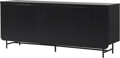 Walker Edison Reema Fluted 4-Door Kitchen Sideboard Buffet Console, 69 Inch by WalkerEdison