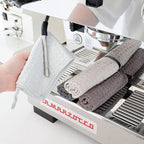 watchget Barista Micro Cloth 10 Pack, Microfiber Barista Cleaning Towels Microfiber Waffle Weave Kitchen Dish Cloth Coffee Bar Towel Coffee Machine Cleaning Cloth, Dark Grey(12"x12")