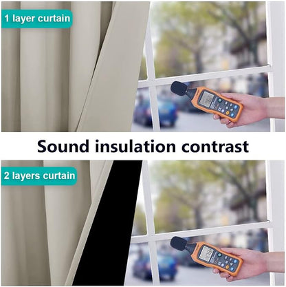 NICETOWN 100% Blackout Window Curtain Panels, Cold and Full Light Blocking - Image 4