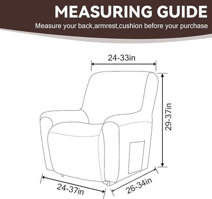 Cupuamon Recliner Chair Covers, Lazy Boy Recliner Covers Stretch Reclining - Image 2