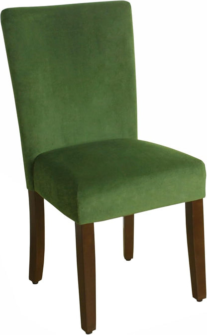 HomePop Parsons Classic Upholstered Accent Dining Chair, Dark Green Velvet - Image 6