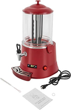 10L Commercial Hot Chocolate Machine Maker,110V Hot Chocolate Melting Machine,Temperature Adjustable Hot Beverage Warmer Dispenser for Chocolate Coffee Milktea (Red)