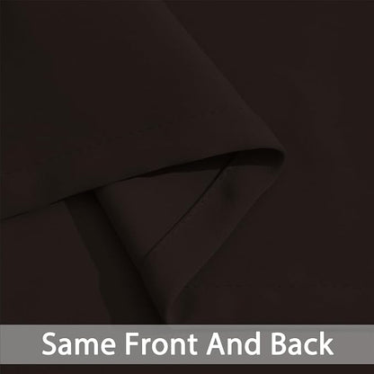 Yakamok Room Darkening Curtains 52x96 inch Length Dark Brown-Living Room | 2 - Image 7