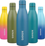 BJPKPK 25oz Insulated Water Bottle Double Wall Vacuum Insulated Stainless Steel Water Bottles for Spots Keep Cold and Hot,Sea Blue