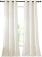 NICETOWN Linen Blend Living Room Curtains 84 inches Long, Grommet Flax Linen by NICETOWN