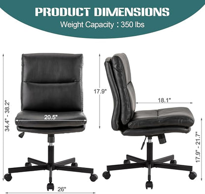 LUCKWIND Armless Office Desk Chair - Image 2