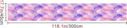HOMETITUTE Pastel Watercolor Wallpaper Peel and Stick Purple Pink Gradient - Image 5