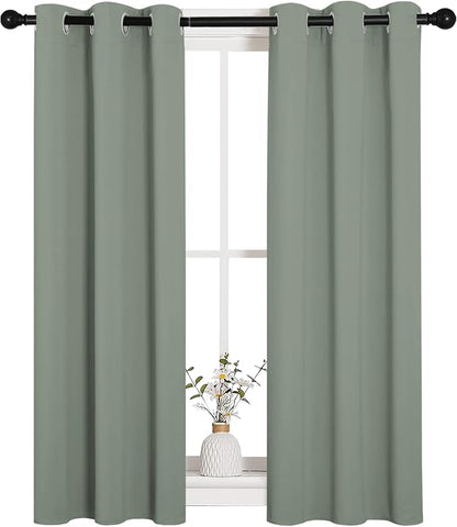 NICETOWN Bedroom Curtain Panels Blackout Draperies, Thermal Insulated Solid - Image 2