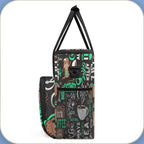 Turquoise Start Your Day With Coffee Coffee Maker Carrying Bag, Coffee Machine Travel Storage Tote Bag Compatible with K-Mini or K-Mini Plus, Portable Single Serve Coffee Brewer Case with Pockets