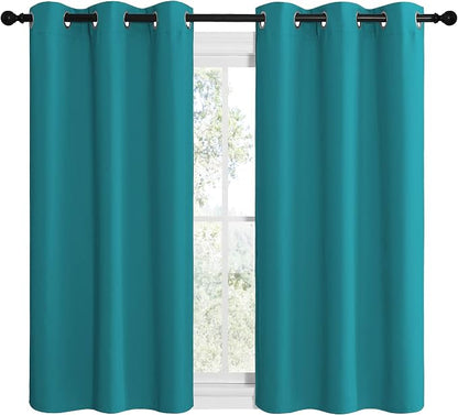 NICETOWN Room Darkening Curtains 48 inch Length 2 Panels, Thermal Insulated - Image 2