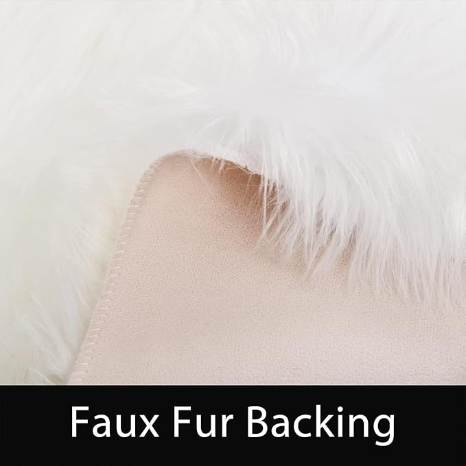 Latepis High Pile Faux Fur Area Rug, 5 x 8 ft, Fluffy Rug - Image 3