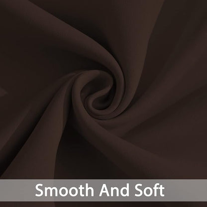 Yakamok Room Darkening Curtains 52x108 inch Chocolate Brown-Living Room | 2 - Image 3