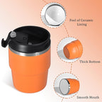 4oz Espresso Cups, Insulated Espresso Cups Set of 2, Expresso Shots Cup, Stainless Steel Shot Glasses for Coffee, Portable Espresso Travel Mug for Camping