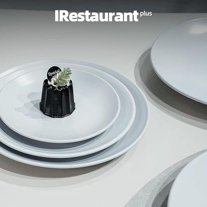 Stoneware Coupe Commercial Grade Dinnerware (Matte White, Plate 7.25")