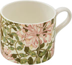 Spode Morris & Co Porcelain Mugs, Set of 2-12oz Microwave and Dishwasher Safe Tea & Coffee Cups for Kitchen Countertop or Home Brew Coffee Station, Great Gift for Mothers (Fruit & Honeysuckle)