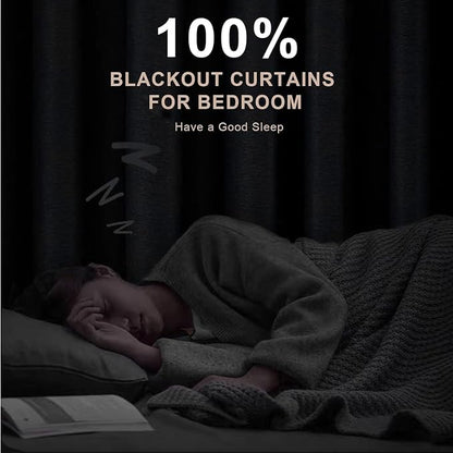 INOVADAY 100% Blackout Linen Curtains - Image 2