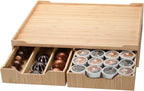 Mobilevision Bamboo Drawer & Large Sliding Tray for K-Cup & Espresso Pod Storage Organize Coffee Maker & countertop appliances for Kitchen & Office Break Rooms