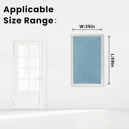 Self Adhesive Curtains, Use for Bedroom, Lake Blue, 1 Panel - Image 7