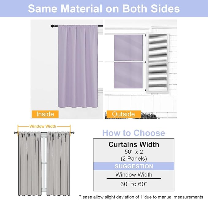 Simplebrand Lilac Blackout Curtains - Image 8