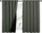 NICETOWN Dark Mallard 100% Blackout Lined Curtains, 2 Thick Layers Completely by NICETOWN
