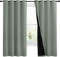 NICETOWN Greyish Green 100% Blackout Lined Curtains, 2 Thick Layers Completely by NICETOWN
