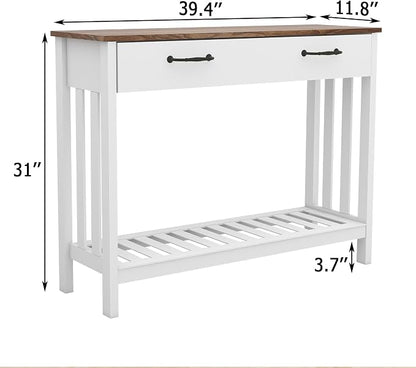 TaoHFE Farmhouse Narrow Console Table Modern Wooden, Living Room Tables Narrow - Image 2