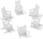 KINGYES Oversized Outdoor Rocking Chair Set of 6, All-Weather Patio Rocking by KINGYES